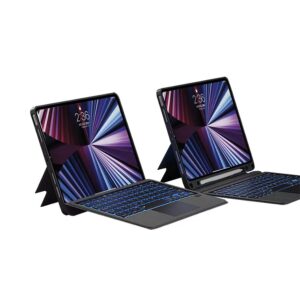 Wiwu-Mag Touch iPad 鍵盤連保護殼 - 適用於iPad Air & iPad Pro，靜音降噪技術與內置觸控板，安靜且高效工作。