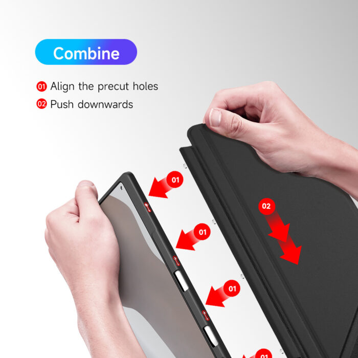 結合 1對齊預切孔 2向下推