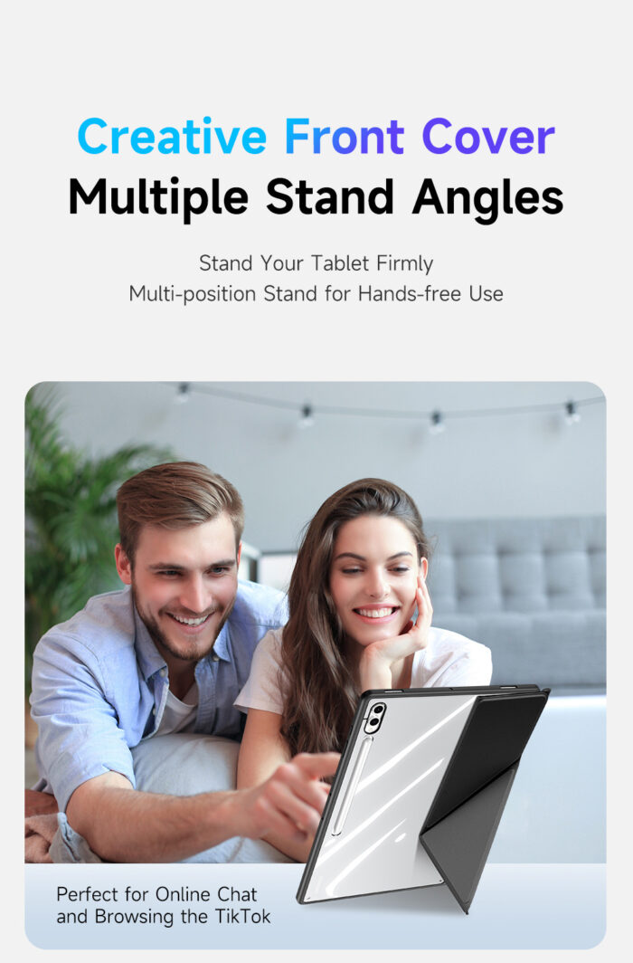 創意封面，多種支架角度 穩固放置平板電腦，多角度支架，解放雙手