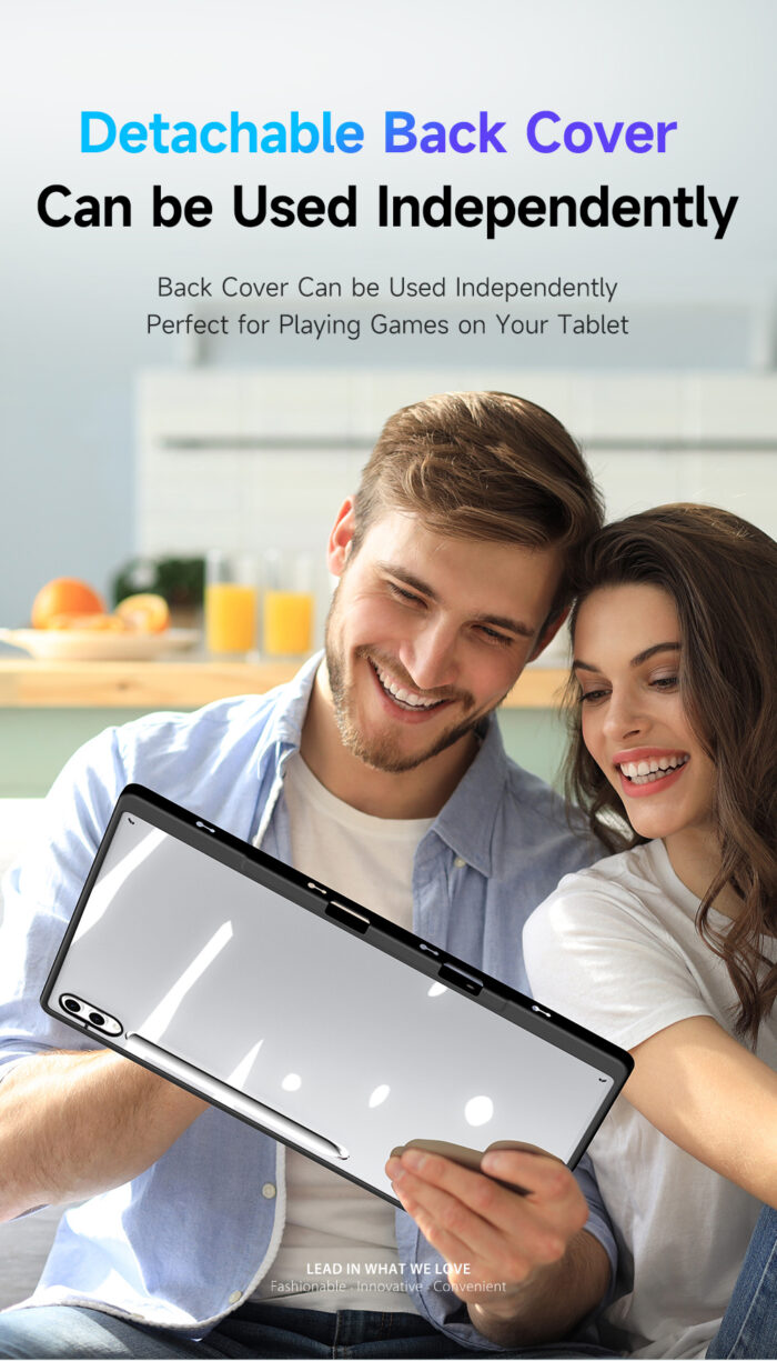 可拆式後蓋可單獨使用 後蓋可獨立使用，非常適合在平板電腦上玩遊戲。