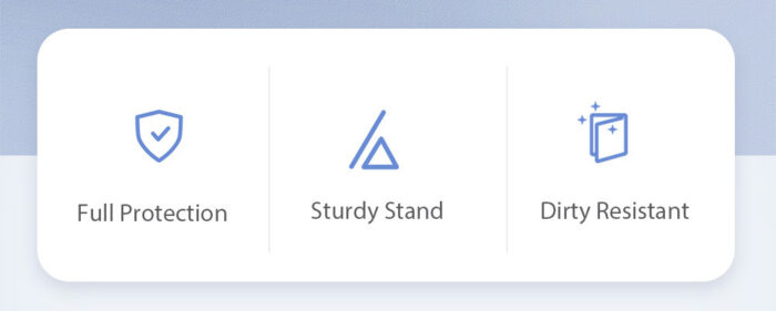 Full Protection, Sturdy Stand, Dirty Resistant