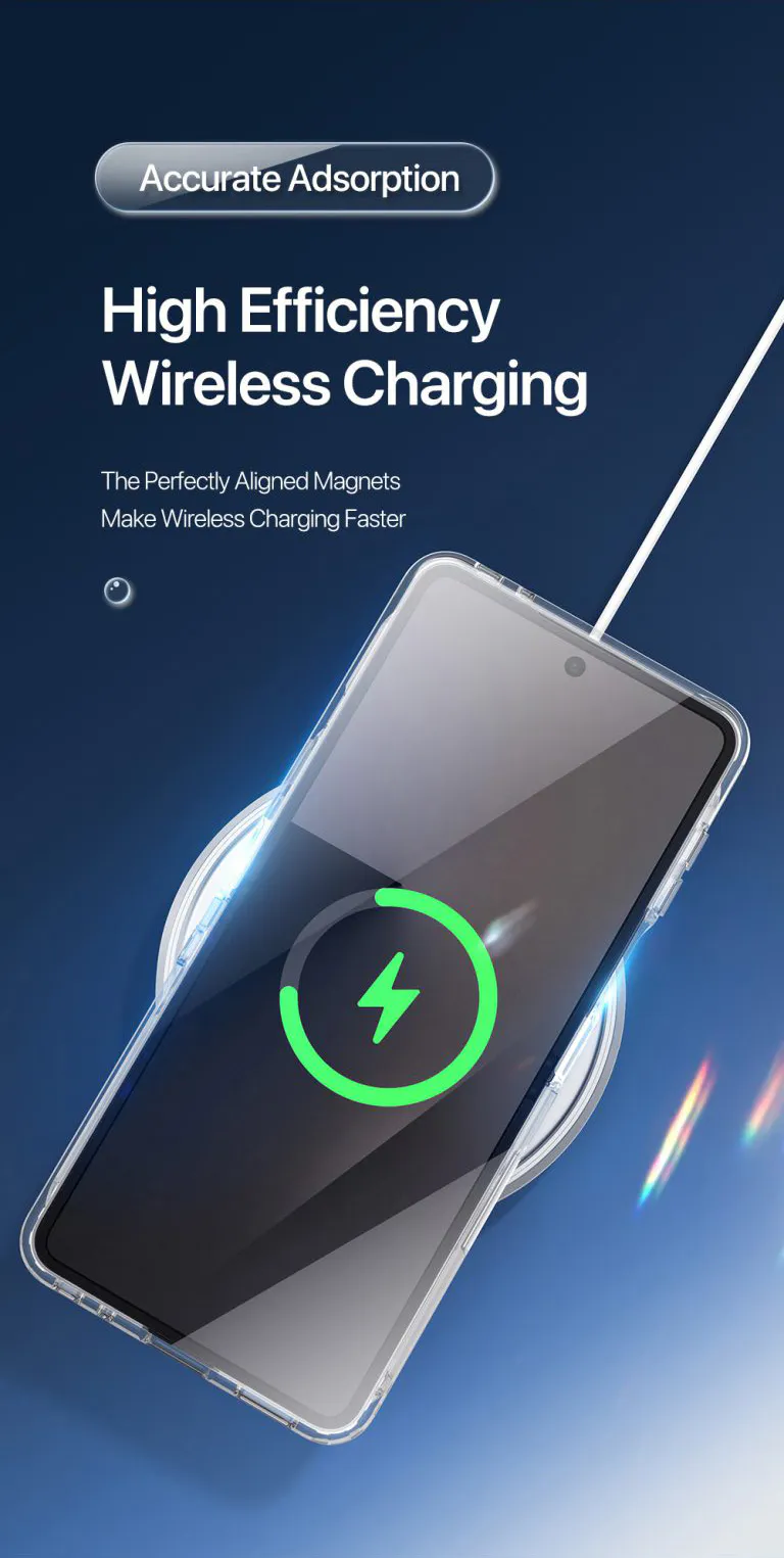精確吸附 高效率無線充電 完美排列的磁鐵 讓無線充電更快