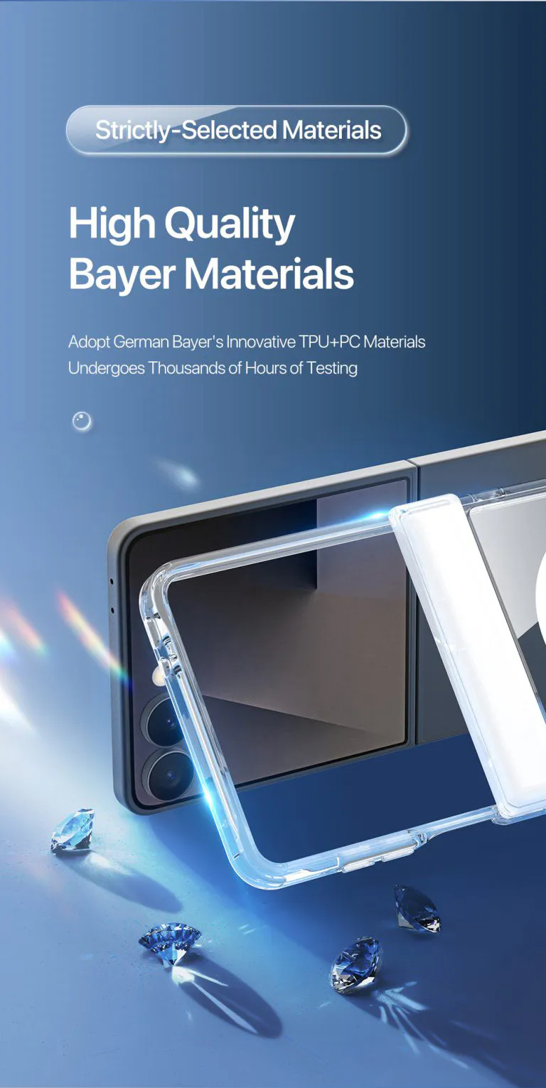 精選材料 高品質Bayer材料 採用德國Bayer公司的創新TPU+PC材料 經過數千小時的測試