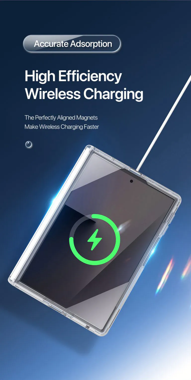 精確吸附 高效率無線充電 完美排列的磁鐵 讓無線充電更快