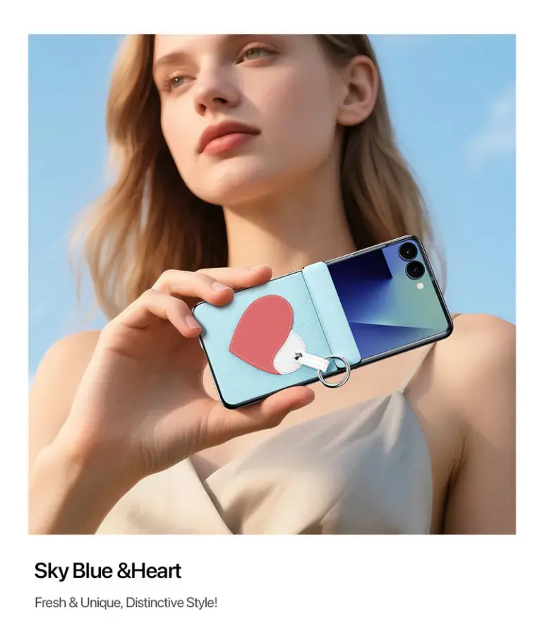 Sky Blue &Heart. Fresh & Unique, Distinctive Style!
